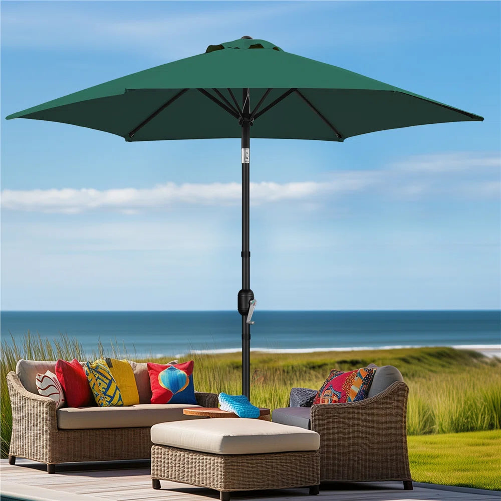 Spirica 95" H Push-Button Tilt Market Umbrella
